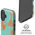 Turquoise and Orange Marble iPhone 16 Plus Magsafe Impact Case