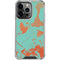 Turquoise and Orange Marble iPhone 16 Pro Clear Case