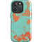 Turquoise and Orange Marble iPhone 16 Pro Magsafe Impact Case