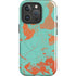 Turquoise and Orange Marble iPhone 16 Pro Magsafe Impact Case