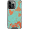 Turquoise and Orange Marble iPhone 16 Pro Max Clear Case