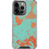 Turquoise and Orange Marble iPhone 16 Pro Max Clear Case