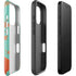 Turquoise and Orange Marble iPhone 16 Pro Max Impact Case