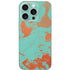 Turquoise and Orange Marble iPhone 16 Pro Skin