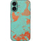 Turquoise and Orange Marble iPhone 16 Skin