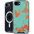 Turquoise and Orange Marble iPhone 16e MagSafe Case