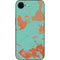 Turquoise and Orange Marble iPhone 16e Skin