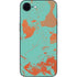 Turquoise and Orange Marble iPhone 16e Skin