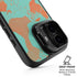 Turquoise and Orange Marble iPhone 17 Kickstand Case