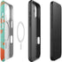 Turquoise and Orange Marble iPhone 17 Magsafe Impact Case