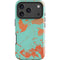 Turquoise and Orange Marble iPhone 17 Pro Impact Case
