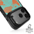 Turquoise and Orange Marble iPhone 17 Pro Kickstand Case