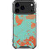 Turquoise and Orange Marble iPhone 17 Pro Max Clear Case