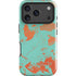 Turquoise and Orange Marble iPhone 17 Pro Max Impact Case