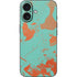 Turquoise and Orange Marble iPhone 17 Skin