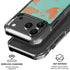 Turquoise and Orange Marble iPhone 18 Pro Clear Case