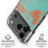 Turquoise and Orange Marble iPhone 18 Pro Clear Case