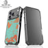 Turquoise and Orange Marble iPhone 18 Pro Clear Case