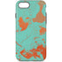 Turquoise and Orange Marble iPhone Cases