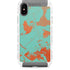 Turquoise and Orange Marble iPhone Cases