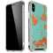 Turquoise and Orange Marble iPhone X/XS Clear Case
