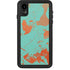 Turquoise and Orange Marble iPhone Cases