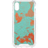 Turquoise and Orange Marble iPhone XS Clear Case
