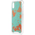 Turquoise and Orange Marble iPhone XS Clear Case