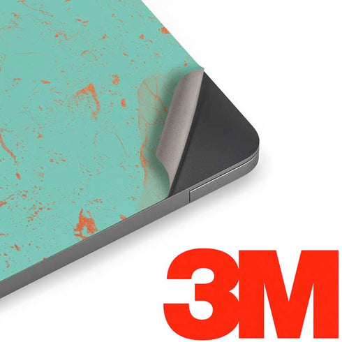Turquoise and Orange Marble Apple MacBook Air Skin