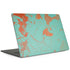 Turquoise and Orange Marble MacBook Skins