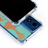 Turquoise and Orange Marble Moto G 5G (2024) Clear Case