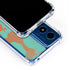 Turquoise and Orange Marble Moto G Play 4G (2024) Clear Case