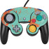 Turquoise and Orange Marble Nintendo Skins