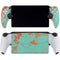 Turquoise and Orange Marble PlayStation Portal Remote Player Skin