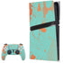 Turquoise and Orange Marble PlayStation PS5 Skins