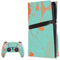 Turquoise and Orange Marble PS5 Pro Disk Bundle Skin