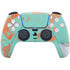 Turquoise and Orange Marble PS5 Pro Disk Bundle Skin