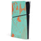 Turquoise and Orange Marble PS5 Slim Digital Edition Console Skin