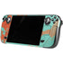 Turquoise and Orange Marble Steam Deck Handheld Gaming Computer OLED Skin