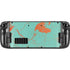 Turquoise and Orange Marble Steam Deck Handheld Gaming Computer OLED Skin