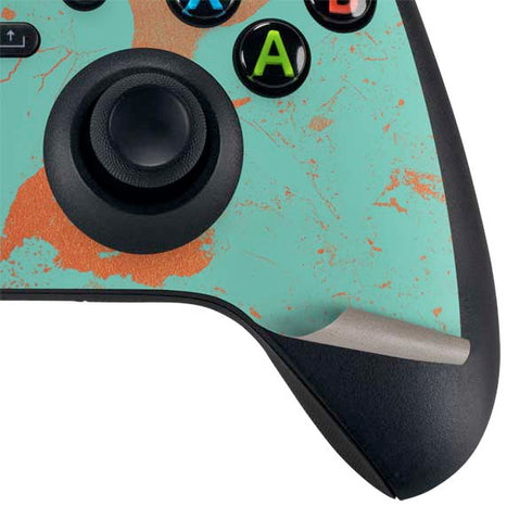 Turquoise and Orange Marble Xbox Series X Bundle Skin