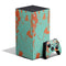 Turquoise and Orange Marble XBox Series X Digital Edition Bundle Skin
