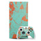 Turquoise and Orange Marble Xbox Series X Skins
