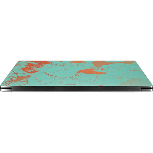 Turquoise and Orange Marble Dell XPS Skin