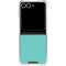 Turquoise Galaxy Z Flip7 Clear Case