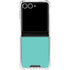 Turquoise Galaxy Z Flip7 Clear Case