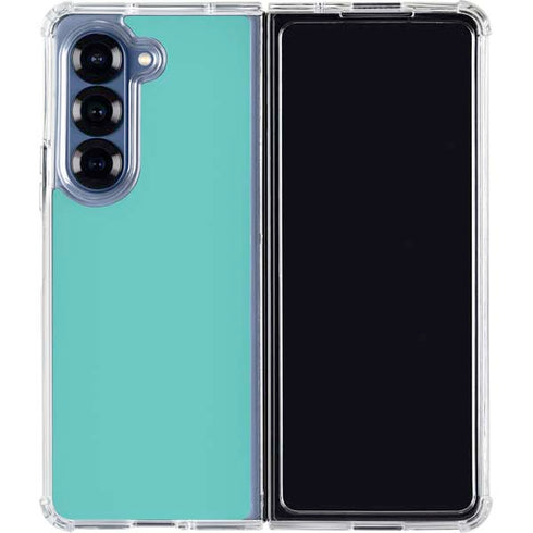 Turquoise Galaxy Z Fold6 Clear Case