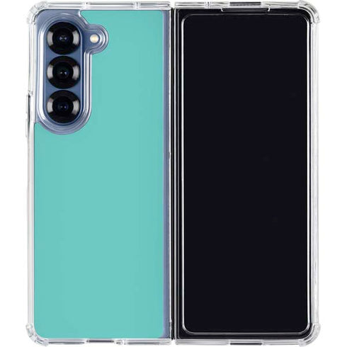 Turquoise Galaxy Z Fold7 Clear Case