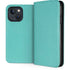 Turquoise Blue Solid iPhone 13 Folio Case