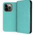 Turquoise Blue Solid iPhone 14 Pro Folio Case